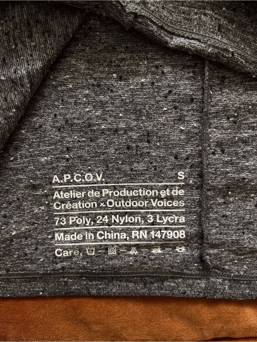 RARE APC x Outdoor Voices collab Donegal Heather Gray Slubknit Short Sleeve Tee